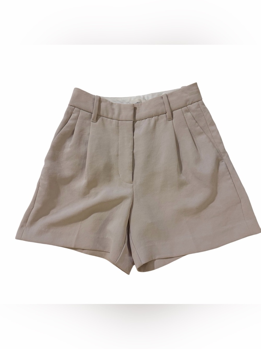 Aritzia Babaton Pleated Mid-Thigh High-Waist Tailored Short